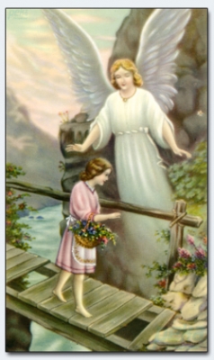 Heiligenbild Schutzengel mit Mädchen - Willkommen im Shop St